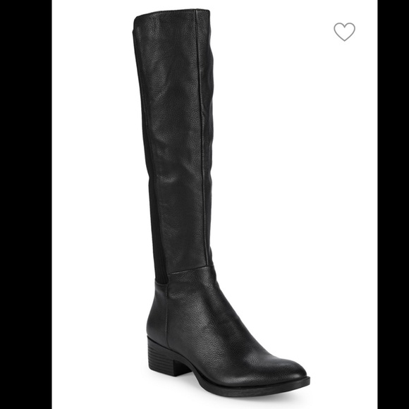 Kenneth Cole Lonnie sock leather knee boots size 7 - Picture 2 of 9